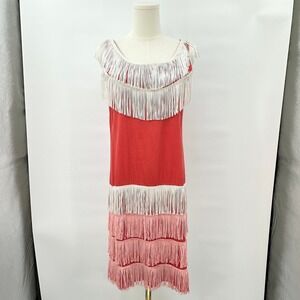 VTG 60s Sears Flapper Revival Fringe Dress Size 34 Small Party GoGo Mod